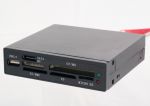 CZYTNIK KART ALL-IN-ONE Wewnętrzny BLACK USB 3,5\ + SATA