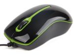 MYSZ GEMBIRD OPTYCZNA 1-SCROLL BLACK/GREEN (PS)(MUS-004-G)