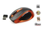 MYSZ NATEC FALCON LASER BLACK-ORANGE BEZPRZEWOD. NANO +ETUI